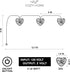Cobus CozyHome 23 20 Heart String Lights FT & Warm White LEDs | Indoor | Christmas Fairy Lights Engagement Wedding