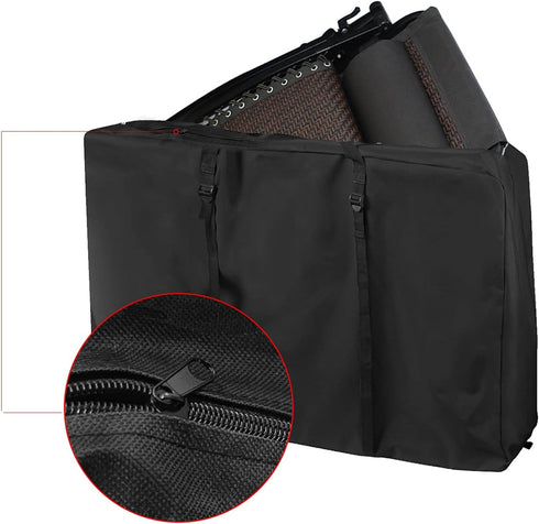Uranshin 600D 43.3 29.13 x11.02 inches, Oxford Fabric Large Outside Chair Storage Bag, Black, x Zipper Closure