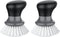 MR.SIGA 2 Pack Dish Scrub Brush, Palm Brush with Ergonomic Grip, Kitchen Brushes for Dishes, Gray