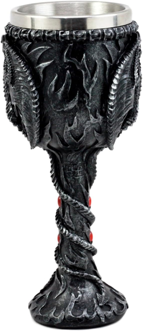 Ebros Legend Of The Thrones Drogon Blood Fire Dragon Wine Goblet - 6oz Capacity Party Beverage Cup