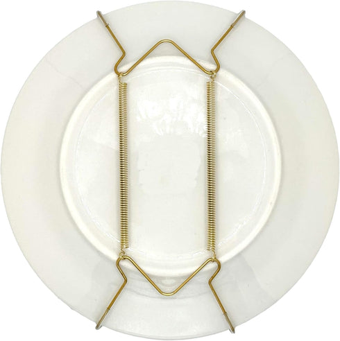Rocky Mountain Goods ProSource Plate Hanger for Wall, Heavy Duty Polished Brass, Fits Decorative Plates (5.5" - 8")