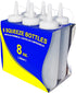 New Star Foodservice 26115 Plastic Squeeze Bottles, 8 oz, Clear, Pack of 6