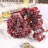 400 12 mm Tatuo Pcs Dark Red Berries Stems Artificial Frosted Holly Berries for Christmas Tree Decor Rustic Fake