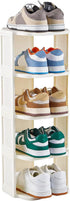 Small Shoe Rack, 5 Tier Plastic Vertical Shoe Rack for Small and