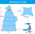 Hammock Outdoor Hanging Lounge Chair Replacement Cushion Cover and Umbrella Fabric, Made for Patio Curved Chaise Lounge