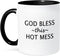 3dRose mug_221115_4 GOD BLESS THIS HOT MESS, Two Tone Black Mug, 11oz