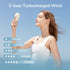 JISULIFE Handheld Portable Turbo Fan, 4000mAh USB Rechargeable Mini Fan with 16H Max Cooling Time, Brown