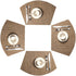 SHACOS Round Table Placemats Set of 4 - Wedge Shape Woven Vinyl Place Mats, Heat Resistant, Tan