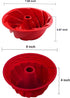 IELEK Silicone Fulted Pan Cake Nonstick Molds - Tube for Baking Cake, Jello, Gelatin, Bread