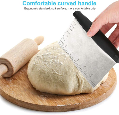 6 Inch Stainless Steel Dough Cutter & Chopper, Multi-Purpose Kitchen Tool for Baking and Cooking