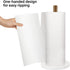 Buruis Wood Paper Towel Holder, Marble Base Decorative Countertop Stand for Kitchen and Bathroom