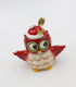 Owl Sugar and Creamer, 5 3/4 X 2 7/8 X 5 3/8"H, Red, White, Black, Green