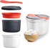 2L Microwave Rice Cooker, 2 Layer Vegetable Steamer with Strainer, Non-Stick Pasta Cooker, Dishwasher Safe