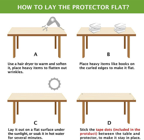 Icefire 24 Inch Clear Round Table Top Protector Circle Dining Tablecloth Protector PVC Plastic Waterproof Wipeable