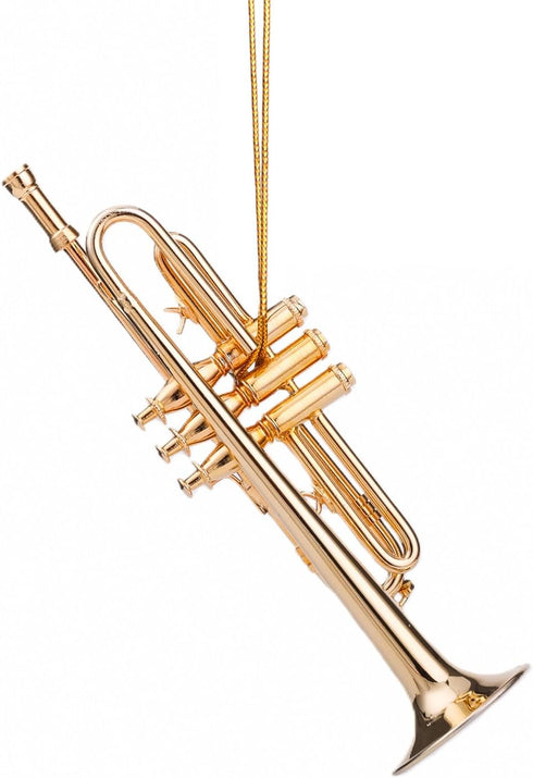 LQDSHGLK 4.72" (4.72" Brass String Miniature Trumpet Hanging Ornament Mini Musical Instrument Trumpet Replica Christmas