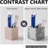 Desk,3.93inch Real Luxurious Natural Marble Toothbrush Holder & Makeup Brush Organizer & Pen Holder for Square Marble