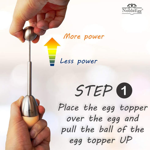 NobleEgg Egg Topper Opener Cracker Tool - Easily Cut and Remove Soft-Boiled Egg Tops