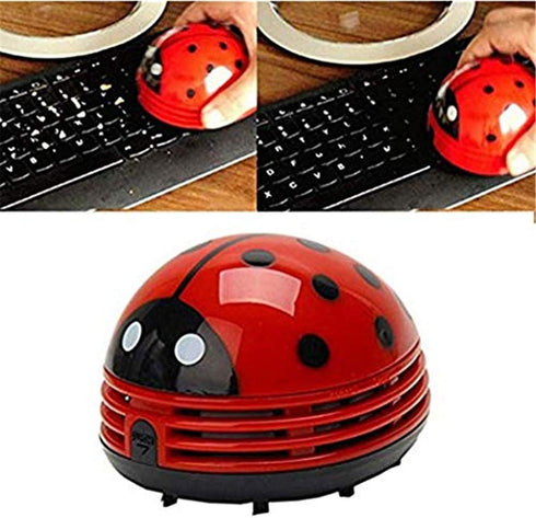 Ladybug Mini Vacuum Cleaner, Portable Corner Desk Dust Sweeper, 1Pcs