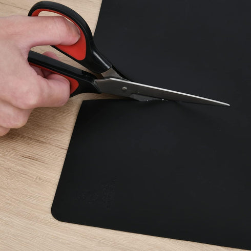 Large Thick Silicone Counter Mat 23.4" by 15.6", Heat Resistant Mat for Kitchen Table/Countertop Protector, Black