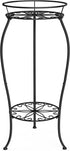 FaithLand Plant Stand, Metal Planter Holder Indoor Outdoor, 2 Tier Round Potted