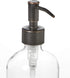 Clear Soap Dispenser with Oil Rubbed Bronze Pump - 8oz Glass Dispenser with Non Slip Coaster