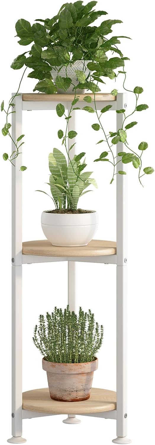 Plant Stand Indoor Corner Tall 3 Tier Metal Modern Flower Storage Plant