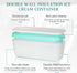 4 1.5 Nuenen Pcs Reusable Ice Cream Containers with Lids and a Scoop Quarts Plastic Rectangle Dessert Storage Tubs