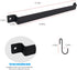 Utensil Holder, Kitchen Rail with 10 Hooks, Wall Mounted Wrought Iron Hanging Utensil Holder Rack, 17 Inch for Coffee