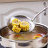 Skimmer Stainless Steel Large Slotted Spoon Colander Strainer Ladle for Cooking Heat Proof Hollow Handle Serving Utensil 14.96 inches by A HOUSEWARE