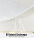35 16 Inch HITSLAM Bathtub Mat Non Slip, x Long Soft PVC Loofah Shower Mat, Bath Mat for Tub Without Suction Cups