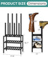 Closet, viewcare Black Boot Rack, Small Boot Rack Organizer Tall Boots with Shoe Rack for Bamboo Wood Shoe Shelf