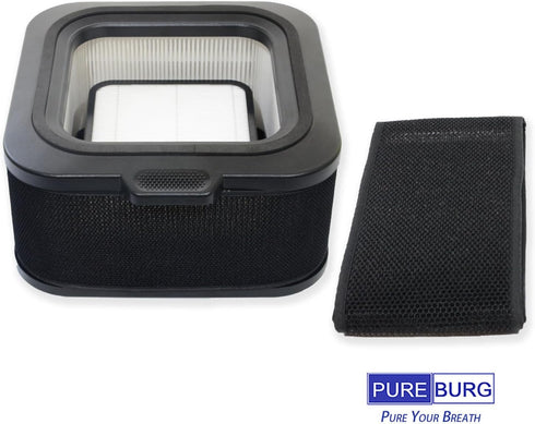 PUREBURG Replacement Filter Kit for Mila Air Purifier, H13 HEPA with 2 Filter Socks, Air Clean Dust VOCs Odor