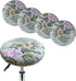 Levoberg Stool Cover Round 4 Pack Printed Bar Stool Seat Slipcover Stretch Rolling