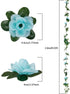 Miracliy 5Pcs 41FT Blue and White Flower Garland, Artificial Rose Arch Vines for Wedding Backdrop Decoration