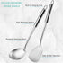 Pleafind 2-Pcs Cooking Utensils Set, Stainless Steel Ladle and Spatula, Soup Ladle and Wok Spatula for Home and