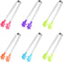 6PCS Mini Tong, Hand Shape Silicone Food Tongs, 5 Inch Kid Tongs for Sugar Cubes, Colorful Kitchen Tongs