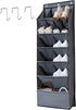 Over the Door Shoe Organizer, Grey 16 Pockets Hanging Shoe Storage Rack