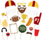 Football Photo Booth Props Kits, 17 Count Party Favor for Football Party Theme Supplies & Decorations