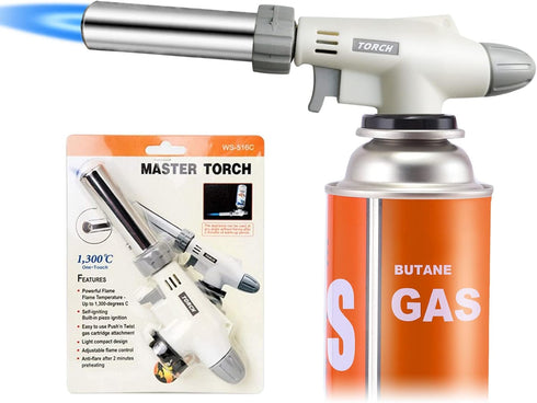 Butane Torch Kitchen Blow Lighter, IEIK 360 Degree Reverse Culinary Torch with Safety Lock and Adjustable Flame (Butane