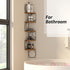 5 PHAREGE Tier Moon Phase Corner Shelves Brown Black, Rustic Storage Shelves for Bedroom Kitchen Bathroom Living Room
