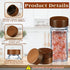FillTouch 28 4 oz 8 oz Pcs Wooden Lids for and Square Spice Jars Reusable Can Wooden Airtight Spice Storage Canning