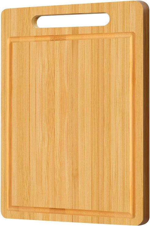 Bamboo Cutting Board, Wooden Cutting Boards for Kitchen, Wood Double Sided Food-Grade