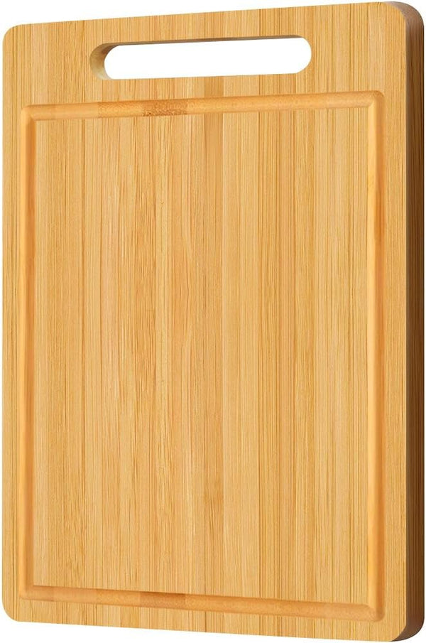 Bamboo Cutting Board, Wooden Cutting Boards for Kitchen, Wood Double Sided Food-Grade