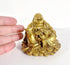 SMRTHMRT Feng Shui Decor Laughing Buddha Statue, Maitreya Figurine Carrying Money Bag, Brass Sculptures