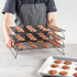 Restaurantware Met Lux 15.7 x 9.8 x 8.3 Inch Wire Baking Rack Set, 3-Tier Stackable Oven Wire Rack Set