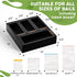 DALSHABET Bamboo Storage Bag Organizer for Kitchen Drawer, 4 Separate Food Storage Bag Organizer, 12x14 Baggie