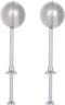 HULISEN Set of 2 Flour Duster for Baking, Stainless Steel Powdered Sugar Shaker Duster with Spring-operated Handle