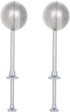 HULISEN Set of 2 Flour Duster for Baking, Stainless Steel Powdered Sugar Shaker Duster with Spring-operated Handle