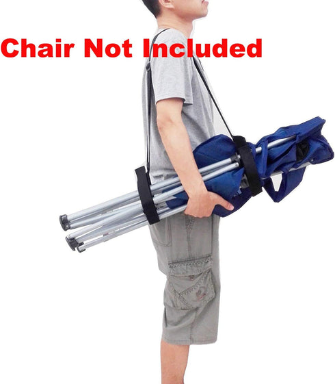 YYST 2 2 Pack X Adjustable Beach Chair Carry Strap Universal Folding Chair Carry Strap Bed - Straps Per (Chair Not