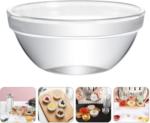 BESTonZON Small Glass Bowls Set, 6pcs 2.3 inch Mini Prep Pinch Bowls for Cooking, Small Kitchen Dessert Bowls